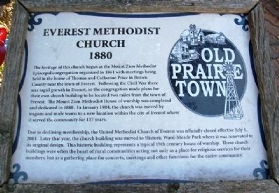 Everest Methodist Church Marker. Click for more information. Everest Methodist Church Marker image. Click for more information.