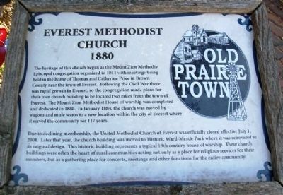 Everest Methodist Church Marker image. Click for more information.