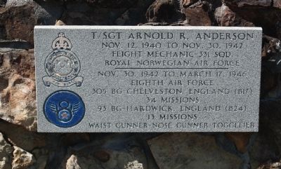 T/Sgt Arnold R. Anderson. Click for full size. T/Sgt Arnold R. Anderson image. Click for full size.