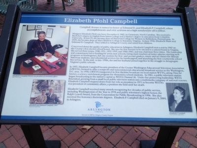 Elizabeth Pfohl Campbell Marker. Click for full size. Elizabeth Pfohl Campbell Marker image. Click for full size.
