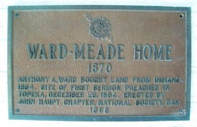 Ward-Meade Home Marker image. Click for more information.