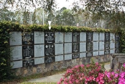 305th Bomb Group (H) Marker, indicated by white arrow, on Wall of Heroes image. Click for full size.