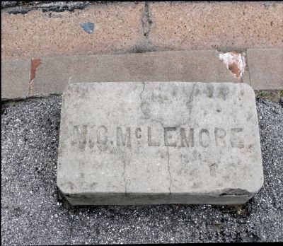 Concrete Stone Near Street With Original Owner's Name image. Click for full size.