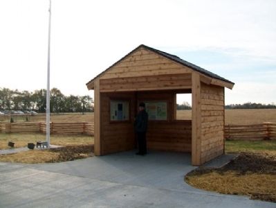 The Battle of Island Mound State Historic Site Kiosk image. Click for full size.
