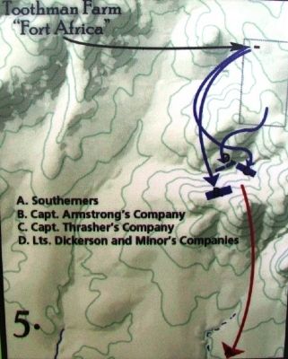 Phase 5 of The Battle of Island Mound on Marker image. Click for full size.