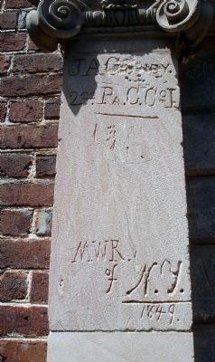 19th century graffiti at Pohick Church image. Click for full size.