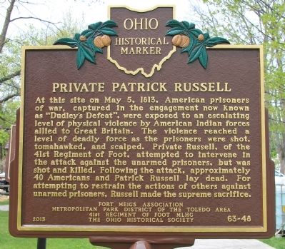 Private Patrick Russell Marker image. Click for full size.