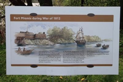 Fort Miamis during War of 1812 (a temporary) Marker image. Click for full size.