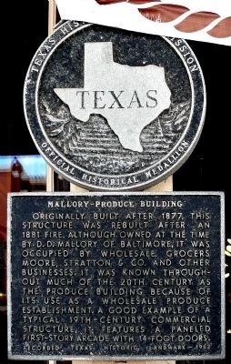 Mallory-Produce Building Marker image. Click for full size.