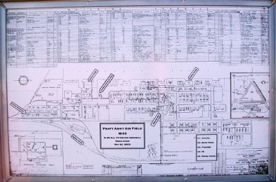 1943 Pratt Army Air Field Blueprint Marker image. Click for full size.