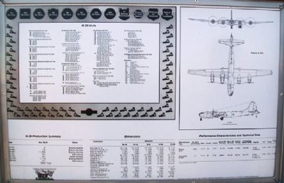 B-29 Units, Production Summary, Dimensions, and Performance Characteristics Marker image. Click for full size.