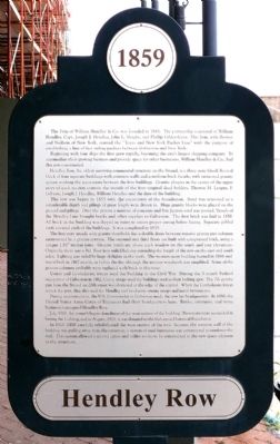 Verbose Marker Erected by the City of Galveston for Hendley's Row image. Click for full size.