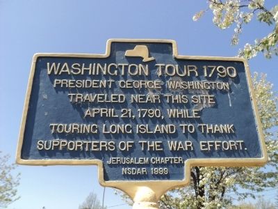 Washington Tour 1790 Marker image. Click for full size.