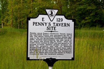 Pennys Tavern Site Marker image. Click for full size.