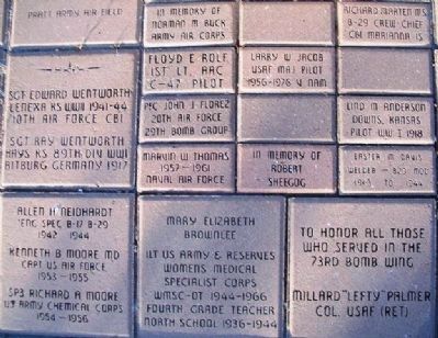 B-29 All Veterans Memorial Representative Pavers. Click for full size. B-29 All Veterans Memorial Representative Pavers image. Click for full size.