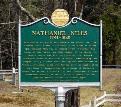 Nathaniel Niles Marker image. Click for full size.