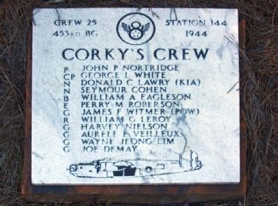 453rd Bomb Group Crew 25 Station 144 image. Click for full size.