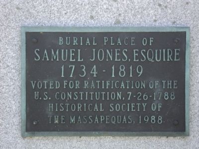 Samuel Jones, Esquire Marker image. Click for full size.