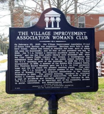 The Village Improvement Association Woman's Club Marker image. Click for full size.