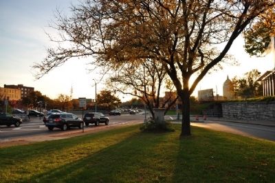 Original Site of Frederick Douglass Monument Marker as seen from the east. Click for full size. Original Site of Frederick Douglass Monument Marker as seen from the east image. Click for full size.