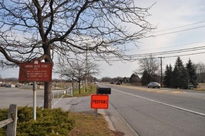 Harris Seed Farm Marker as seen facing East image. Click for full size.