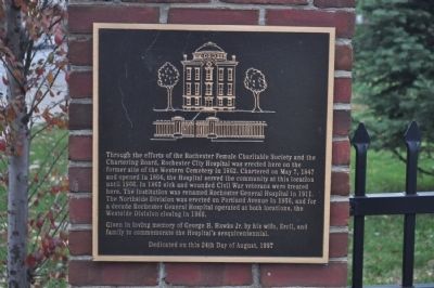 Site of Rochester City Hospital Marker image. Click for full size.
