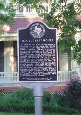 H. P. Luckett House Marker image. Click for full size.