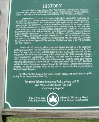 Fort Totten Park Marker image. Click for full size.