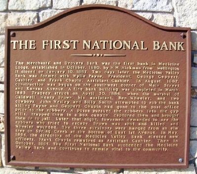 The First National Bank Marker image. Click for full size.