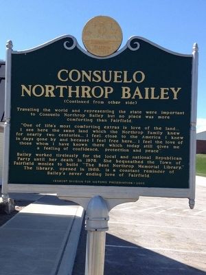 Consuelo Northrop Bailey Marker. Click for full size. Consuelo Northrop Bailey Marker image. Click for full size.