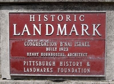 Congregation B'nai Israel Marker. Click for full size. Congregation B'nai Israel Marker image. Click for full size.