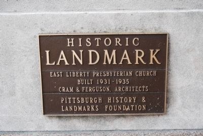 East Liberty Presbyterian Church Marker image. Click for full size.
