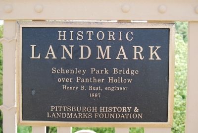 Schenley Park Bridge Marker image. Click for full size.