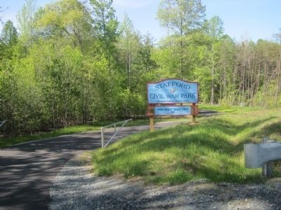 Entrance to the Stafford Civil War Park. Click for full size. Entrance to the Stafford Civil War Park image. Click for full size.