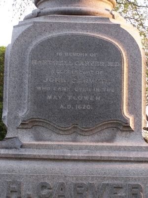 Hartwell Carver, M.D. Marker Side - North image. Click for full size.