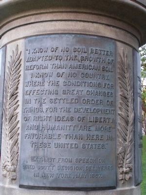 1 of 3 quote tablets on the base of the Monument image. Click for full size.