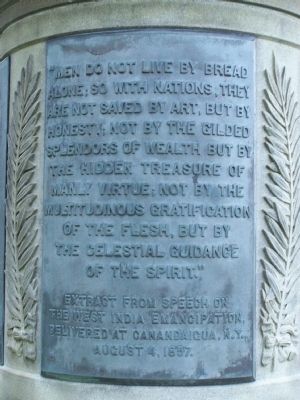 3 of 3 quote tablets on the base of the Monument image. Click for full size.