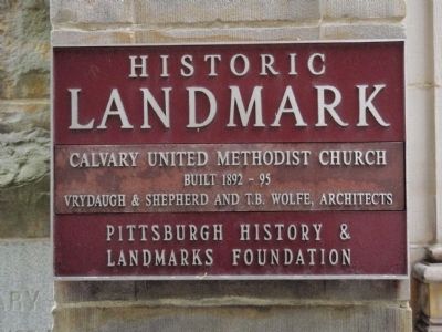 Calvary United Methodist Church Marker. Click for full size. Calvary United Methodist Church Marker image. Click for full size.
