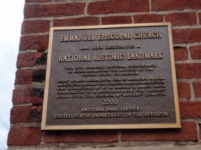 Emmanuel Episcopal Church Marker. Click for full size. Emmanuel Episcopal Church Marker image. Click for full size.