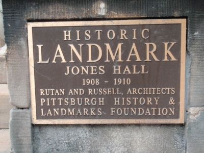 Jones Hall Marker. Click for full size. Jones Hall Marker image. Click for full size.