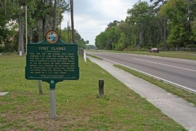 Fort Clarke Marker, looking westward on West Newberry Road. Click for full size. Fort Clarke Marker, looking westward on West Newberry Road image. Click for full size.