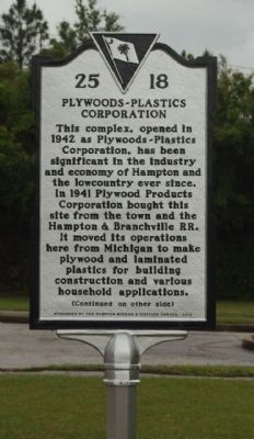 Plywoods - Plastics Corporation Marker image. Click for full size.