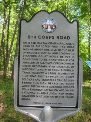 11th Corps Road Marker image. Click for full size.