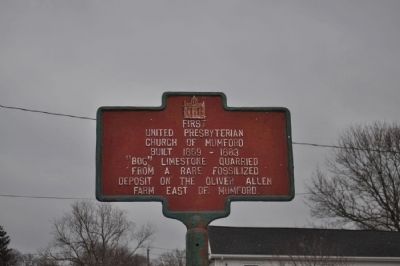 First United Church of Mumford Marker. Click for full size. First United Church of Mumford Marker image. Click for full size.