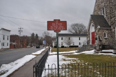 First United Church of Mumford Marker in situ. Click for full size. First United Church of Mumford Marker in situ image. Click for full size.