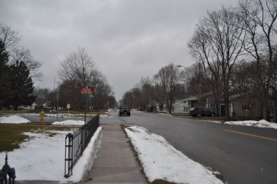 First United Church of Mumford Marker as seen from western approach. Click for full size. First United Church of Mumford Marker as seen from western approach image. Click for full size.