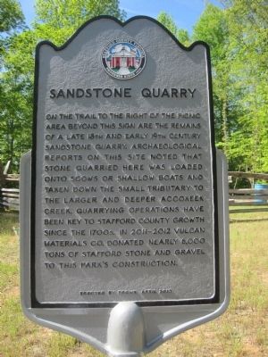 Sandstone Quarry Marker image. Click for full size.