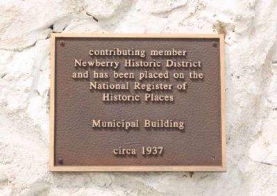 Newberry Historic District , Municipal Building placed on the National Register of Historic Places image. Click for full size.