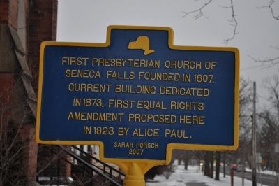First Presbyterian Church of Seneca Falls Marker image. Click for full size.