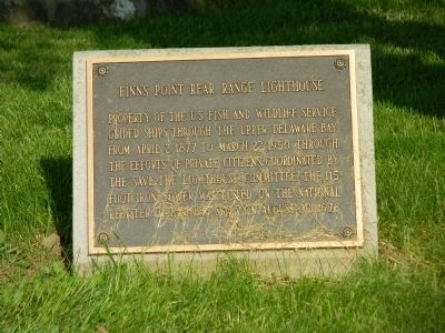 Finns Point Rear Range Lighthouse Marker. Click for full size. Finns Point Rear Range Lighthouse Marker image. Click for full size.